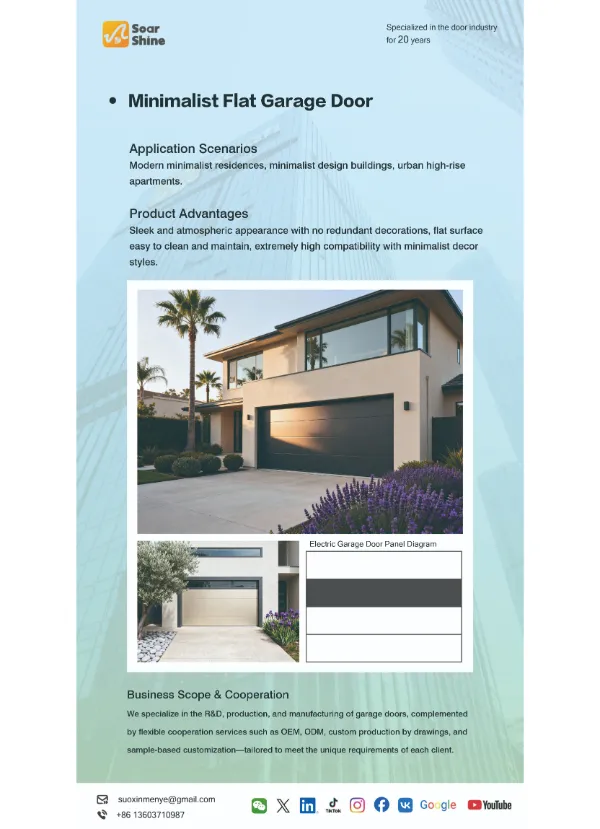 Flat Minimalist Garage Doors