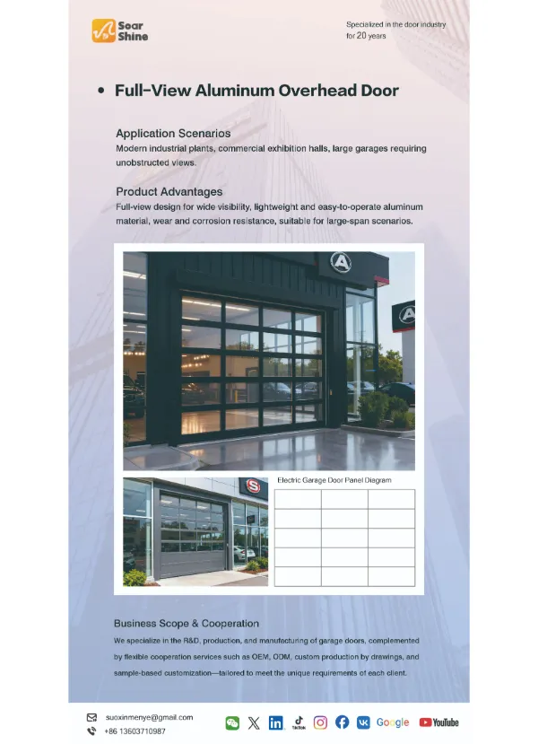 Full-View Aluminum Lift Door