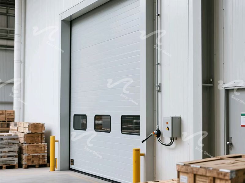 Секционная подъемная дверь