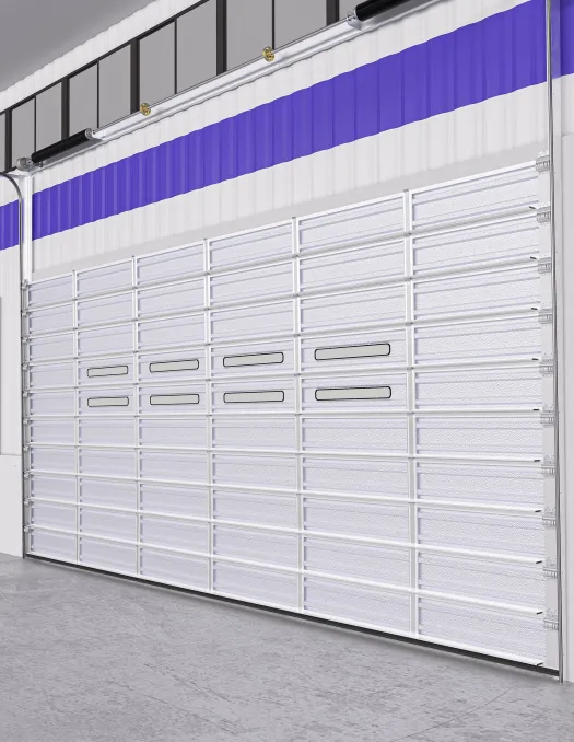 Industrial Aluminum single plank Sectional Door